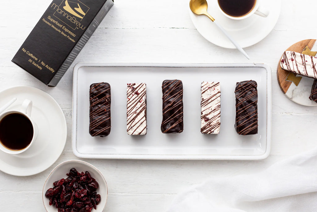 Dark Chocolate and Mannabrew Brownies with Cranberry Nougat – MannaBrew SA