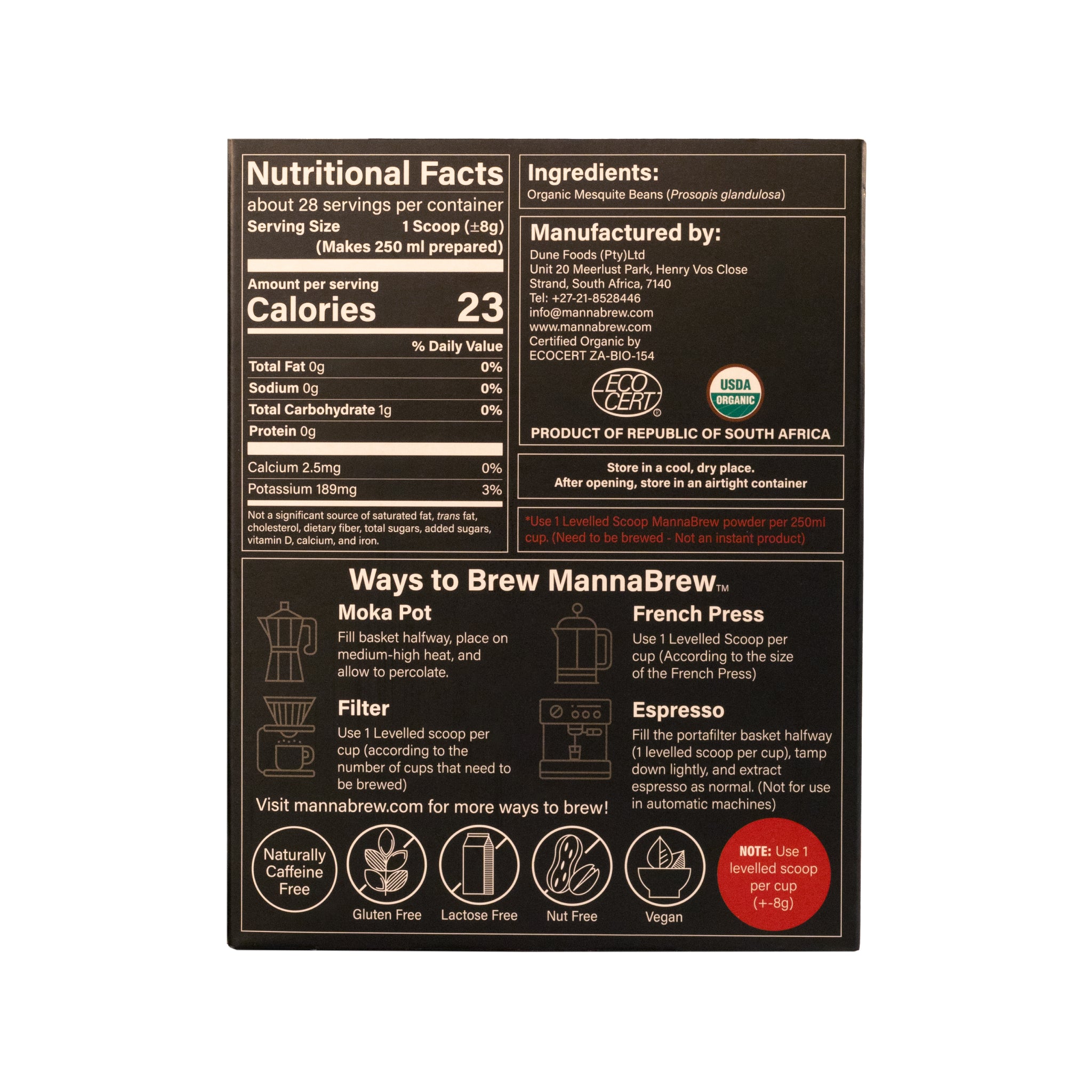 MannaBrew Superfood Espresso 226g