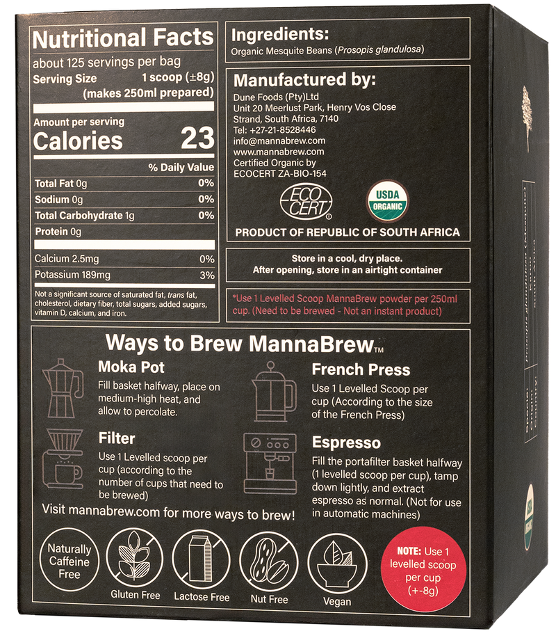 MannaBrew Superfood Espresso - 998g Box