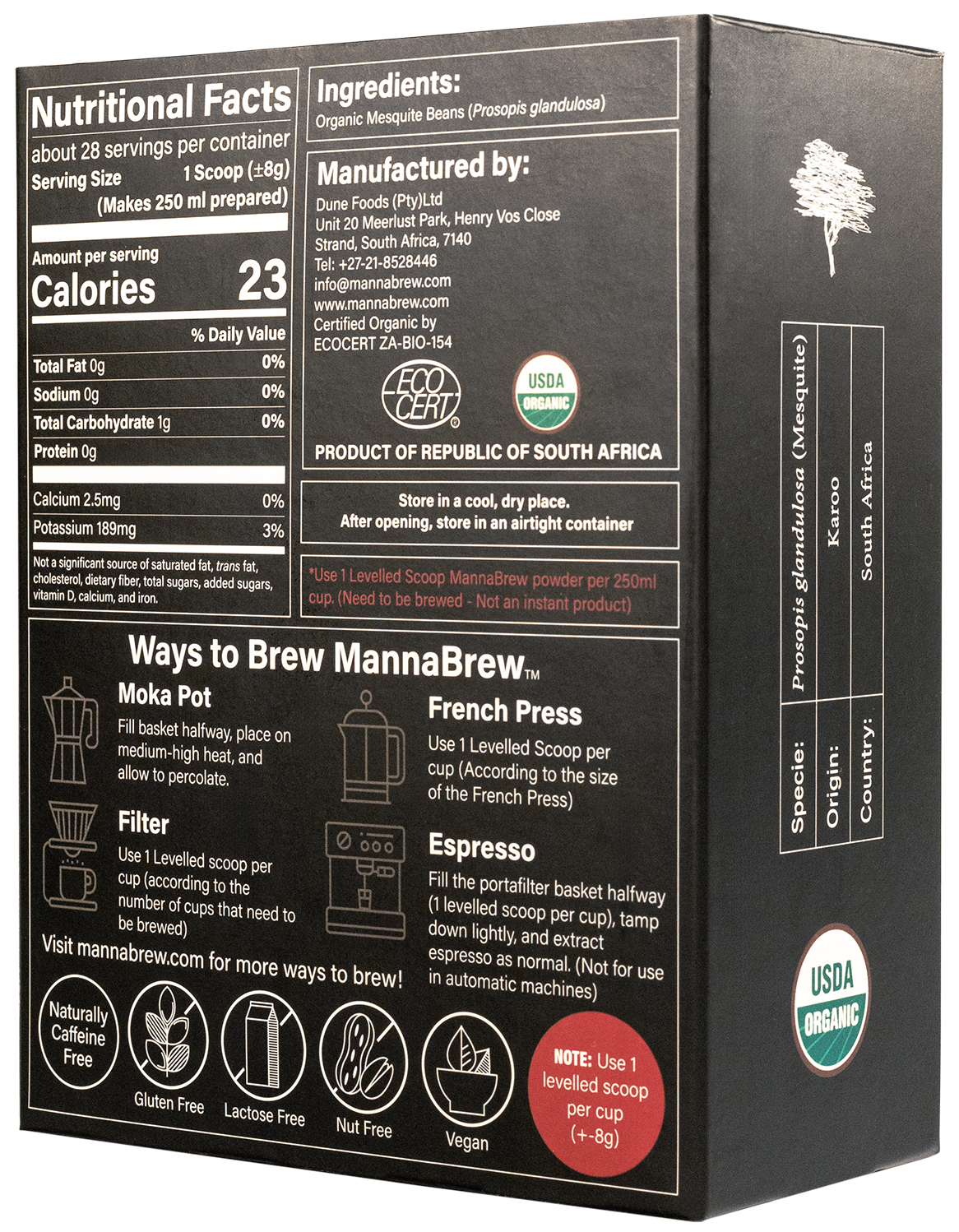 MannaBrew Superfood Espresso 226g